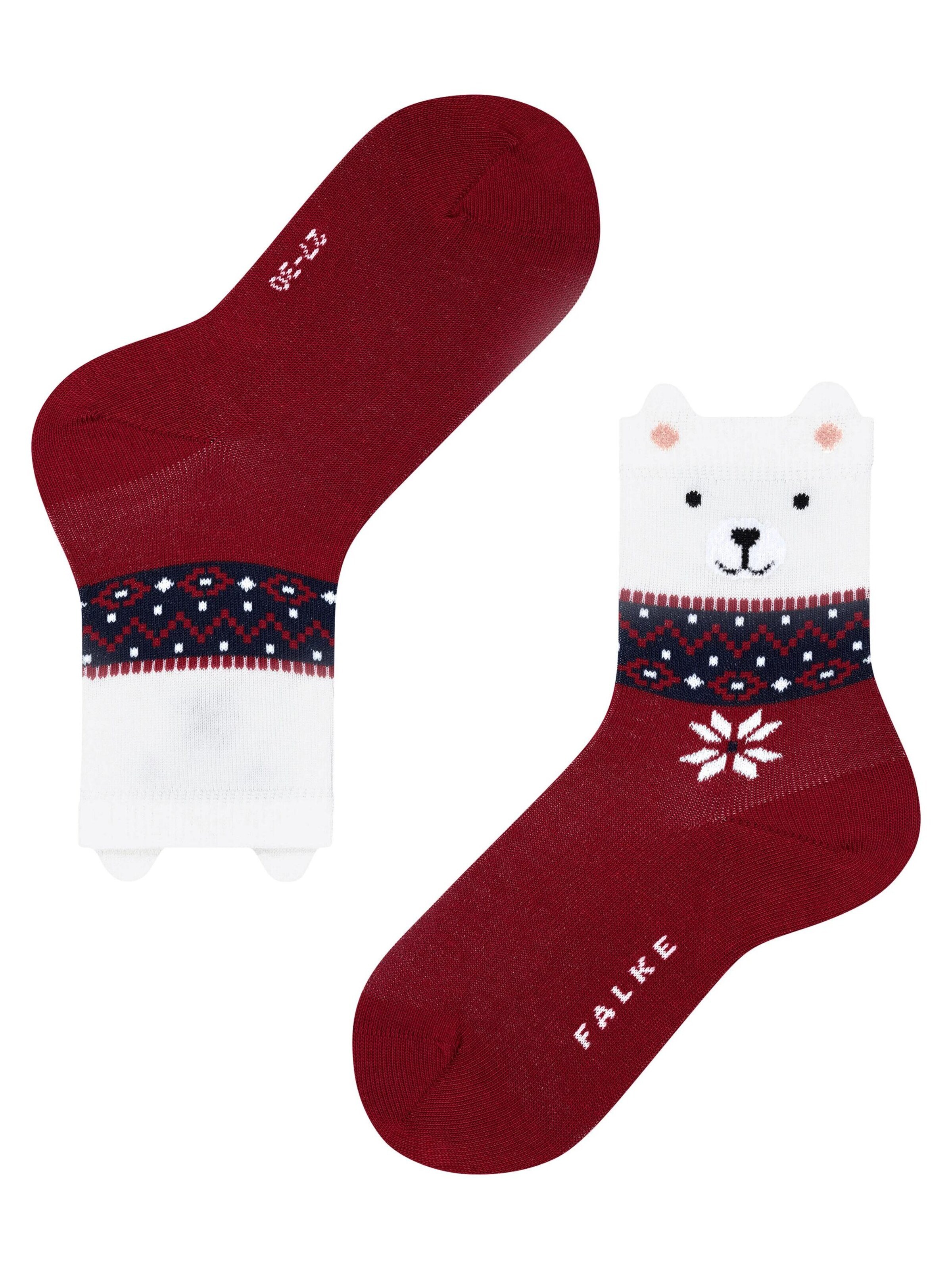 FALKE Socks 'Ice Bear' in Red