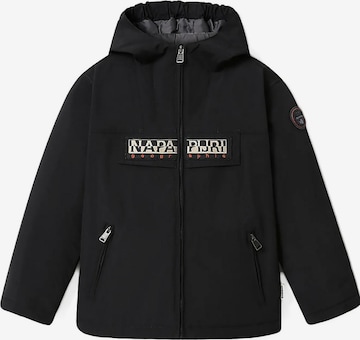 NAPAPIJRI Between-Season Jacket 'Rainforest Open' in Black: front