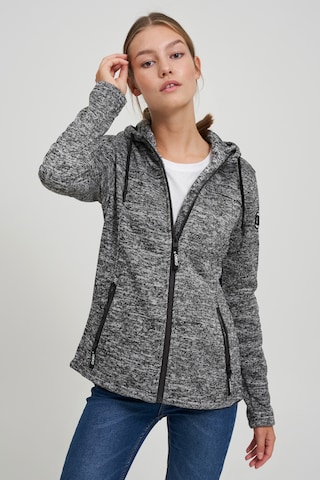 Oxmo Fleece jas 'Kajsa' in Zwart: voorkant