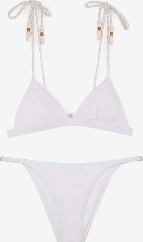 Triangle Bikini 'Beads' Scalpers en blanc : devant