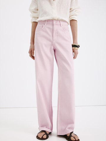 Regular Jean 'NEWYORK' MANGO en rose : devant