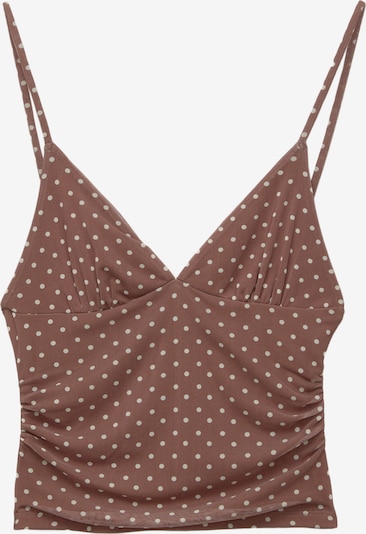 Pull&Bear Toppi värissä ruskea / valkoinen, Tuotenäkymä