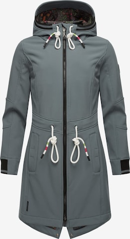 MARIKOO Raincoat 'Mount Furnica' in Blue: front