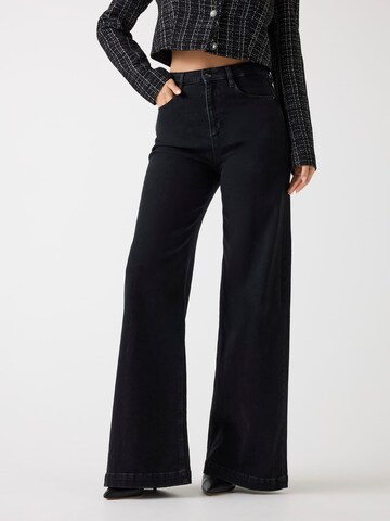 GUESS Wide leg Jeans 'Bellagio' in Black: front