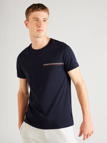 T-Shirt TOMMY HILFIGER en bleu : devant