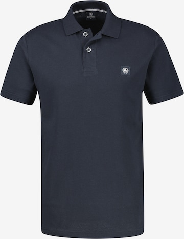 LERROS Maskulines Poloshirt aus Baumwolle mit griffiger Struktur in Blau: Vorderseite