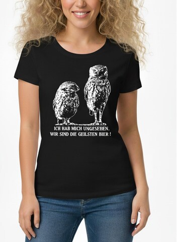 MAKAYA Shirt 'Hab mich umgesehen..' in Black