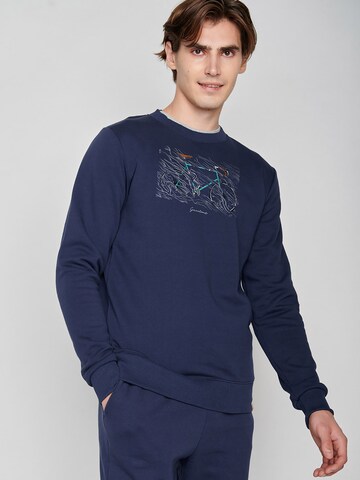 GREENBOMB Sweatshirt 'Bike Storm' in Blue: front