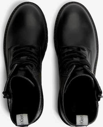 Calvin Klein Jeans Lace-Up Ankle Boots in Black