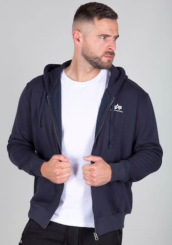 ALPHA INDUSTRIES Sweat jacket in Blue