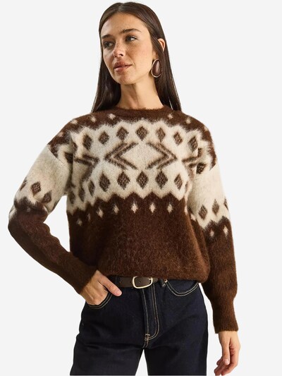 Pullover Bianco Lucci di colore écru / marrone, Visualizzazione prodotti