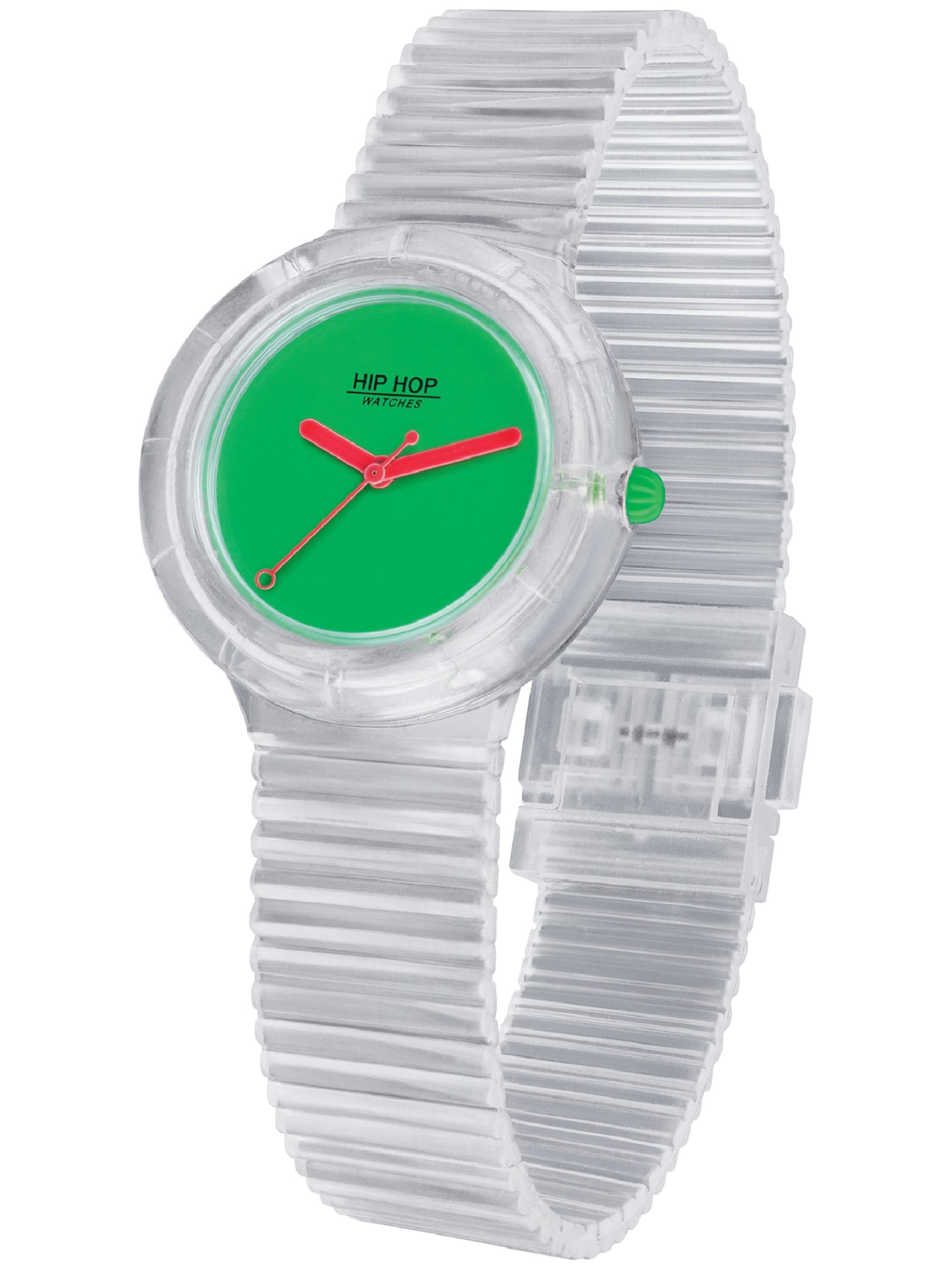 Hip Hop Analoog horloge in Wit: voorkant