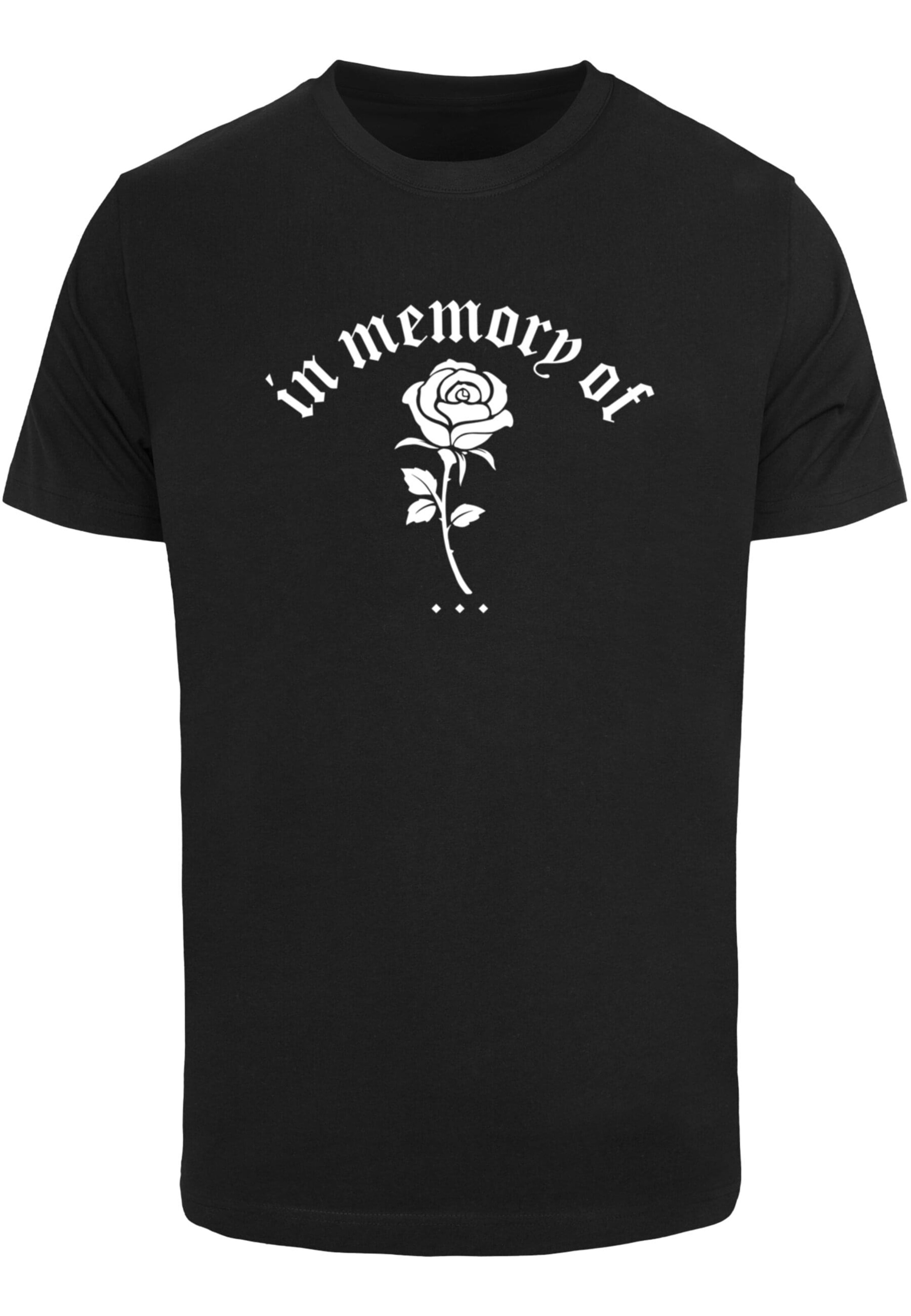 Mister Tee Shirt 'In Memory Of… ' in Zwart: voorkant
