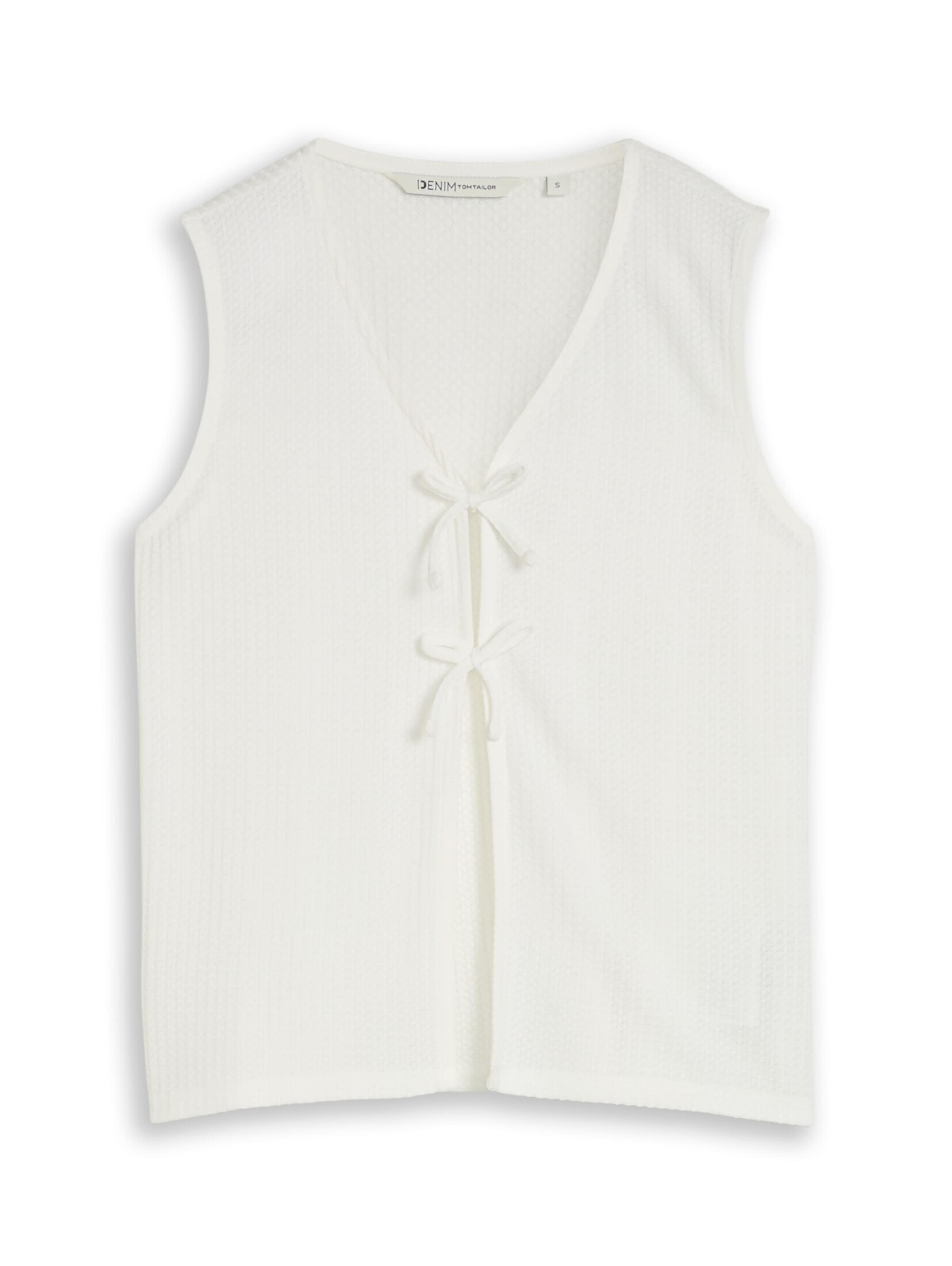 TOM TAILOR DENIM Top in White: front