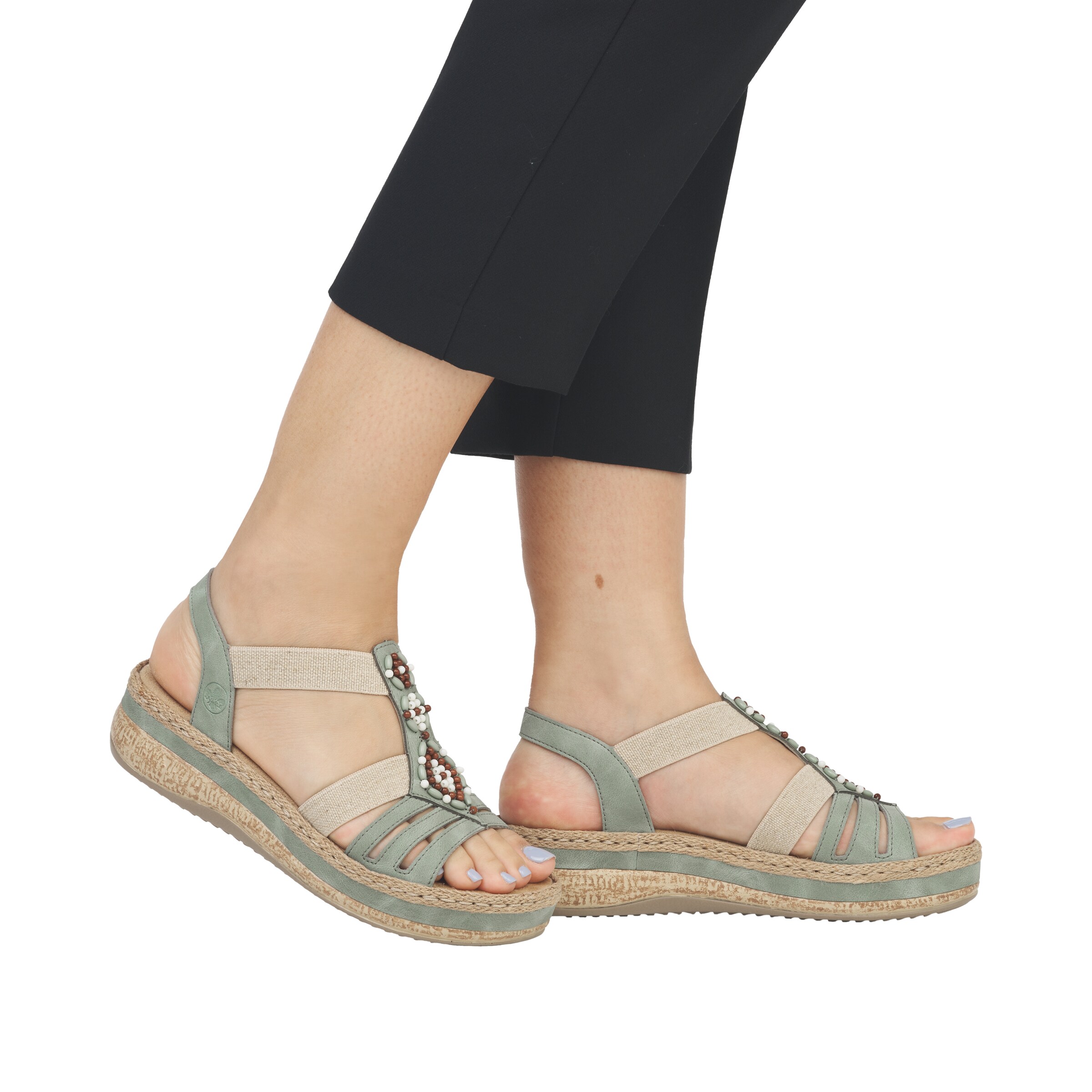 Sandales 'V0920' Rieker en vert