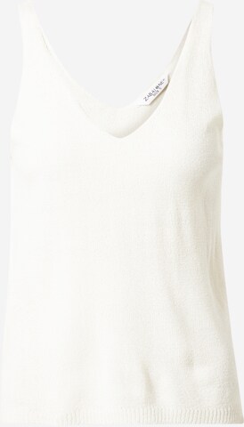 ZABAIONE Knitted Top 'Boa' in White: front