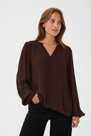 Kaffe Bluse 'KAStine Amber' i brun: forside