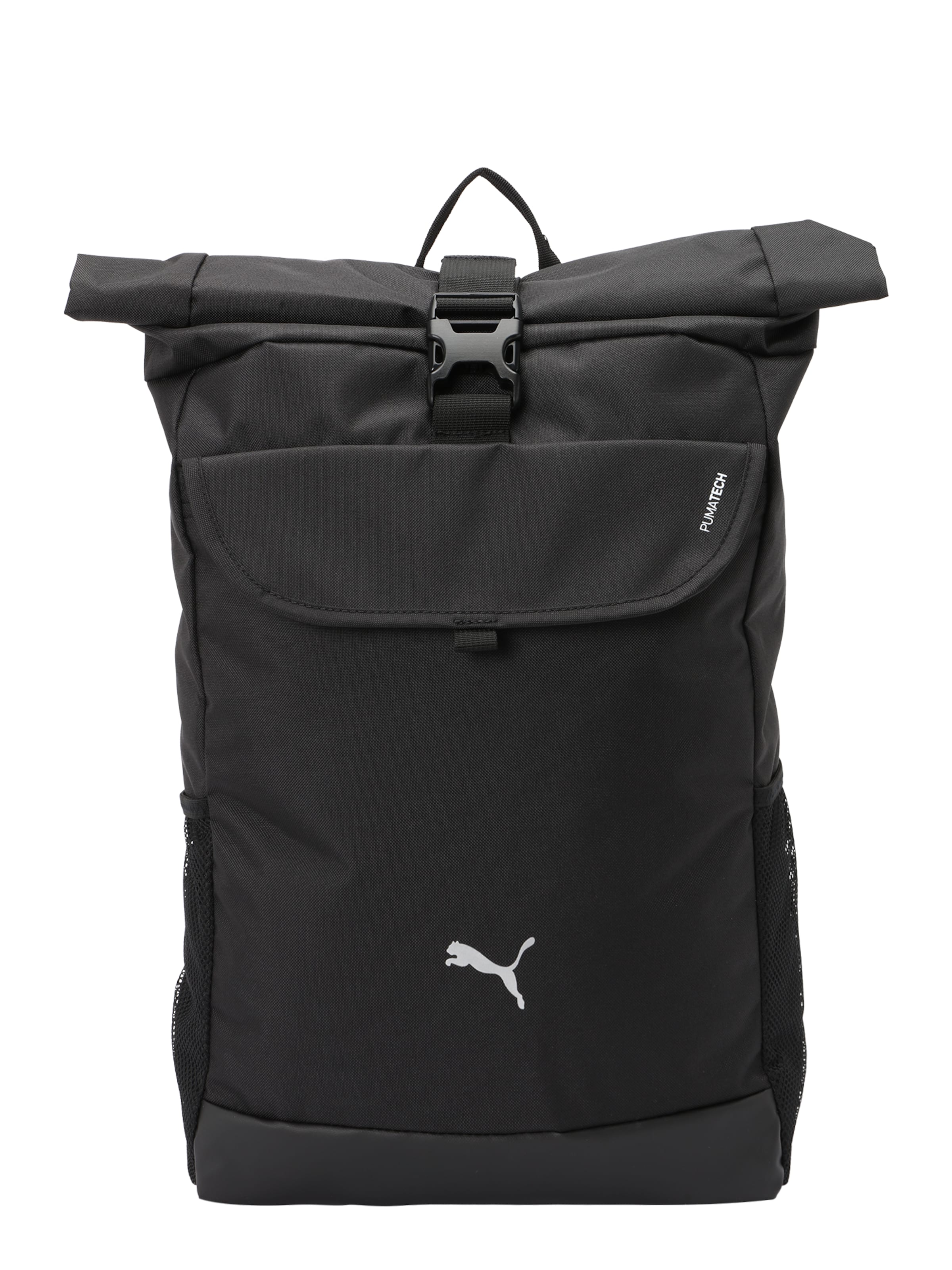Rucsac 'TECH Roll Top' de la PUMA pe negru: față