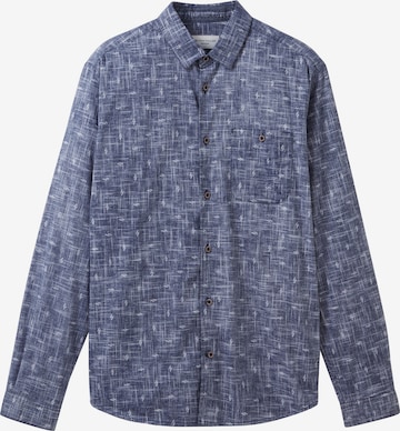 Coupe regular Chemise TOM TAILOR en bleu : devant