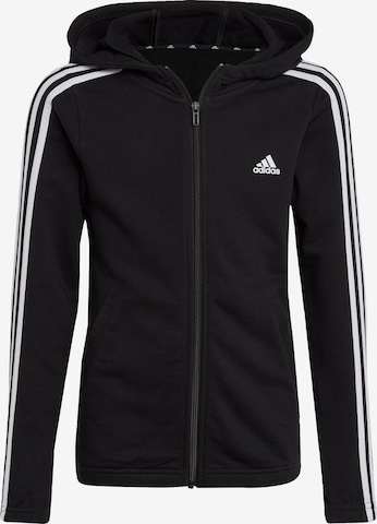 ADIDAS SPORTSWEAR Sports sweat jacket 'Essentials' in Black