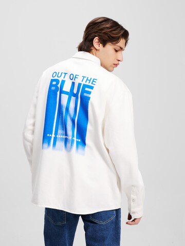Veste mi-saison 'Out Of The Blue' KARL LAGERFELD JEANS en blanc : devant