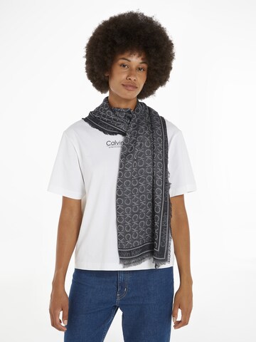 Foulard Calvin Klein en noir : devant