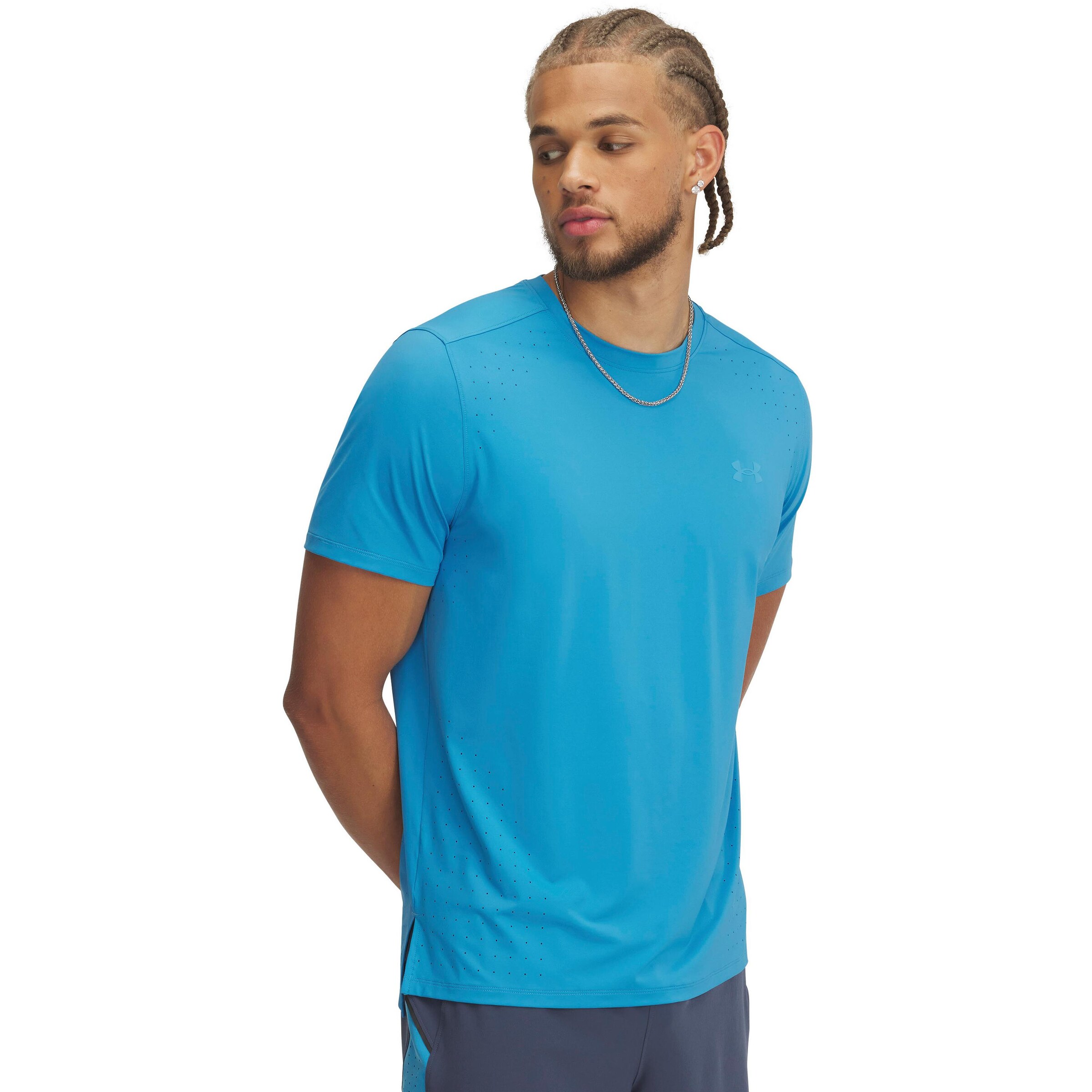 UNDER ARMOUR Funktionsshirt 'Launch Elite' in Blau: Vorderseite