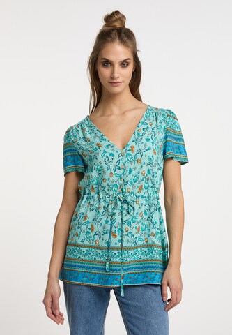 Camicia da donna di usha FESTIVAL in blu: frontale