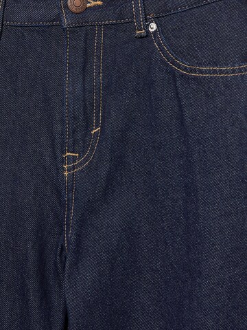 Wide leg Jeans de la Pull&Bear pe albastru