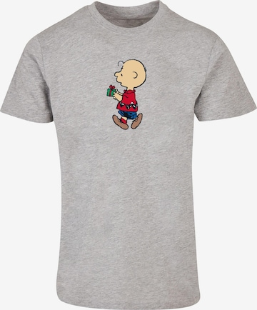 T-Shirt 'Peanuts Charlies Small Surprise' Merchcode en gris : devant