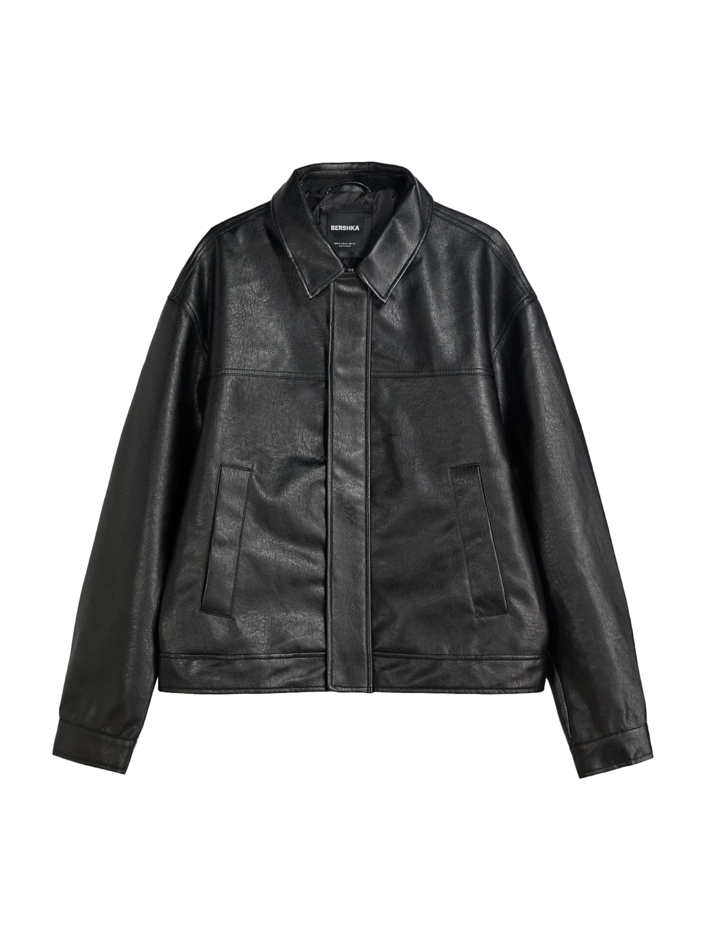 Bershka Kurtka przejściowa w kolorze czarny: przód