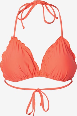 PIECES Triangel Bikinitop 'BLUA' in Orange: predná strana