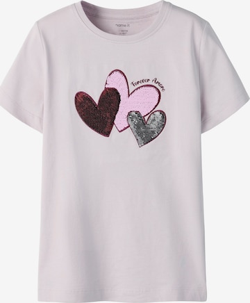 NAME IT Póló 'NKFBONNIFA' - lila: elől