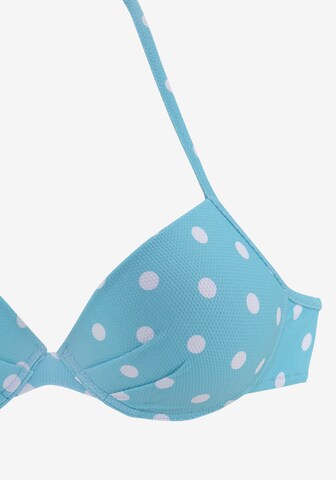 LASCANA Push-up Bikini i blå