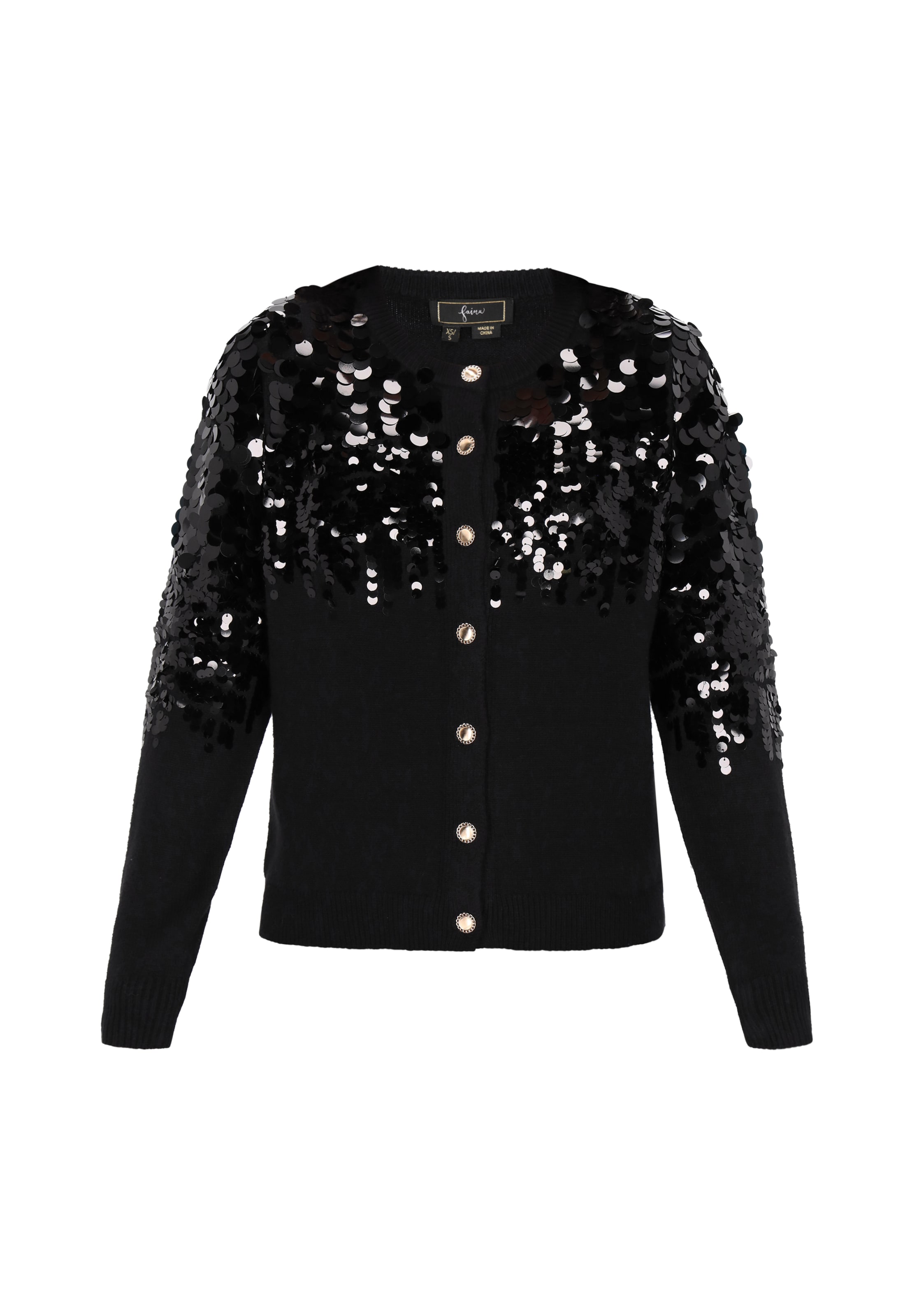 faina - Casaco de malha em preto: frente