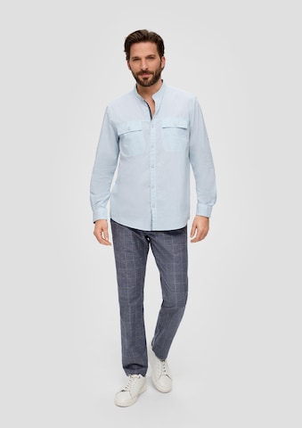 s.Oliver Regular fit Button Up Shirt in Blue