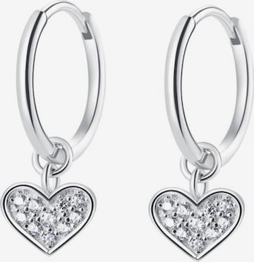 Orecchini 'Heart Whisper' di Hey Happiness in argento: frontale