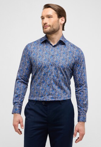 ETERNA Comfort fit Button Up Shirt in Blue: front