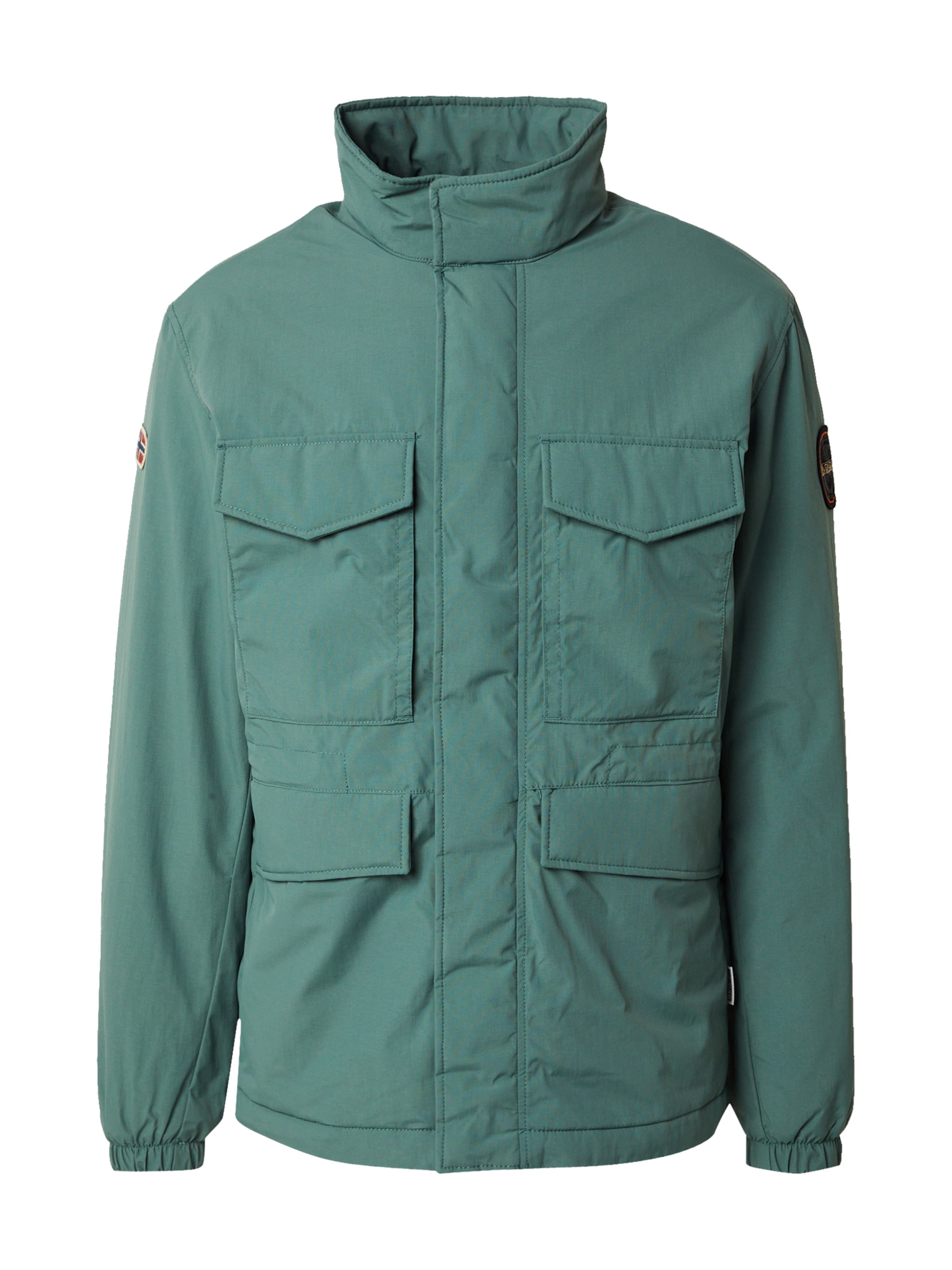 NAPAPIJRI Φθινοπωρινό και ανοιξιάτικο μπουφάν 'ADEEN' σε πράσινο: μπροστά