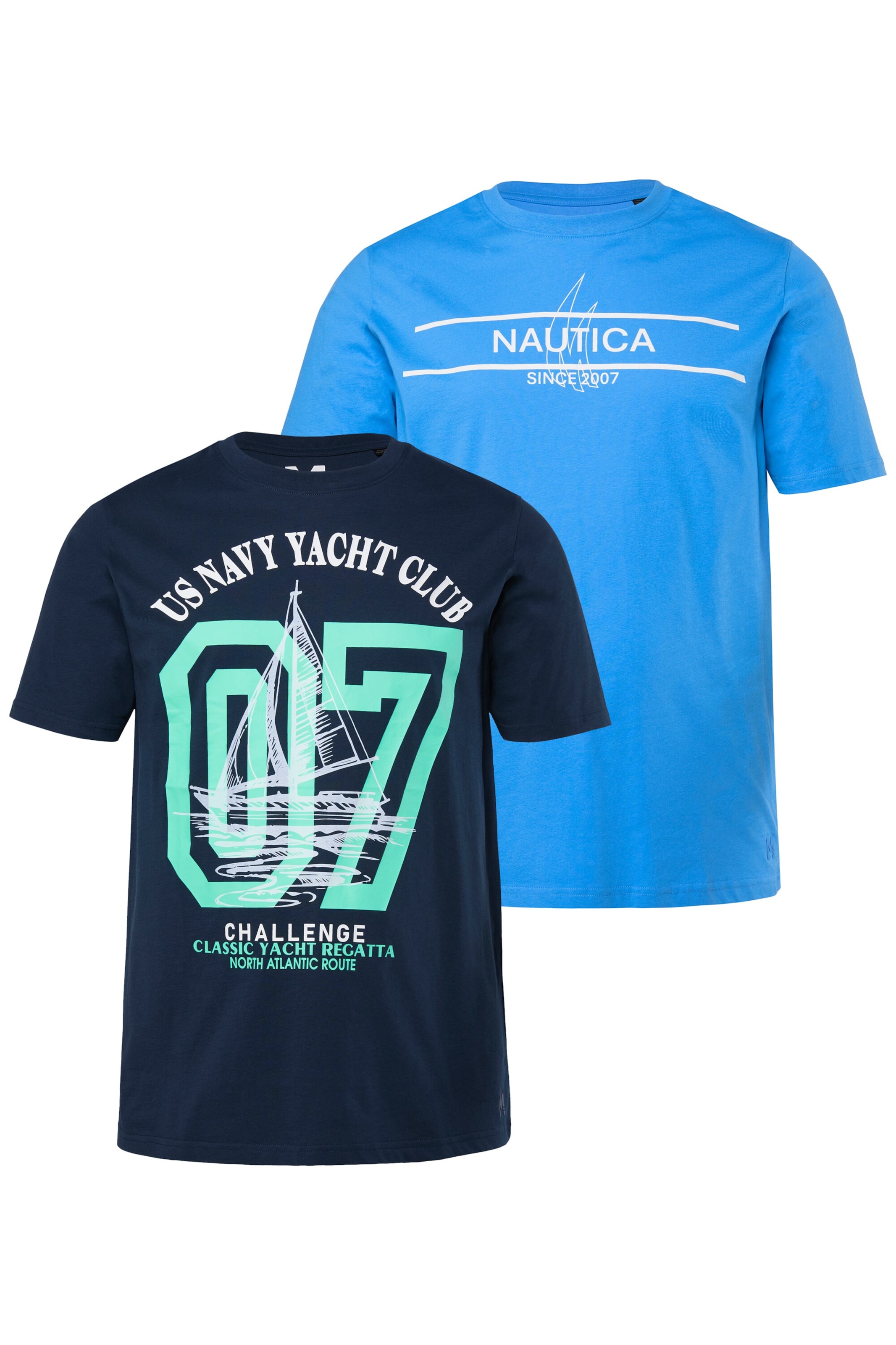 Men Plus T-Shirt in Blau: Vorderseite