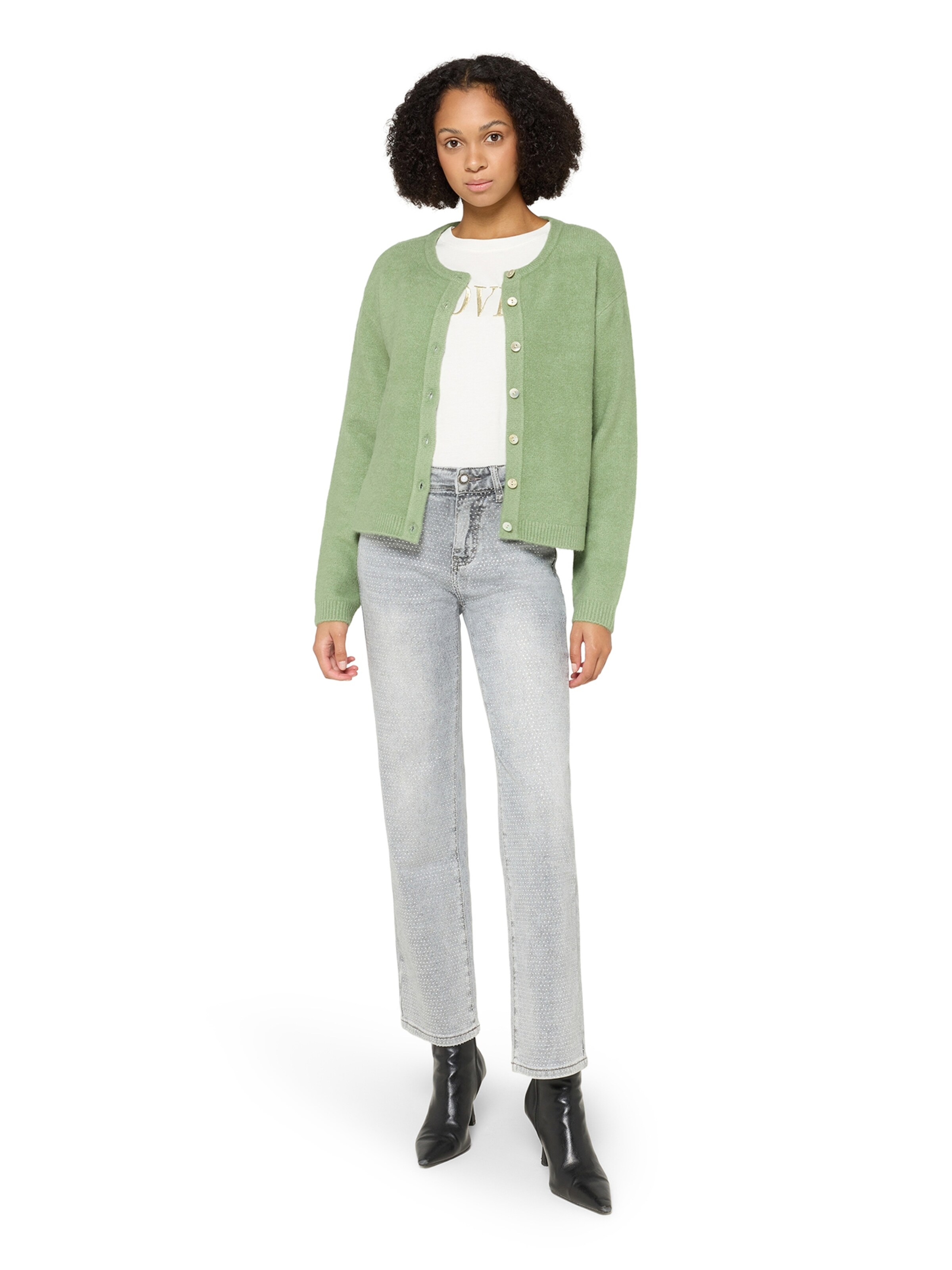 Cartoon Gebreid vest in Groen