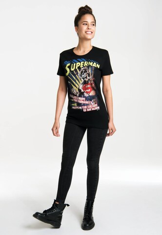 LOGOSHIRT T-Shirt 'Superman – The Last Hope' in Schwarz