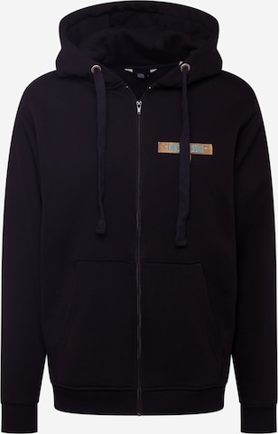 King Kerosin Zip-Up Hoodie 'Don´t Tread' in Black: front