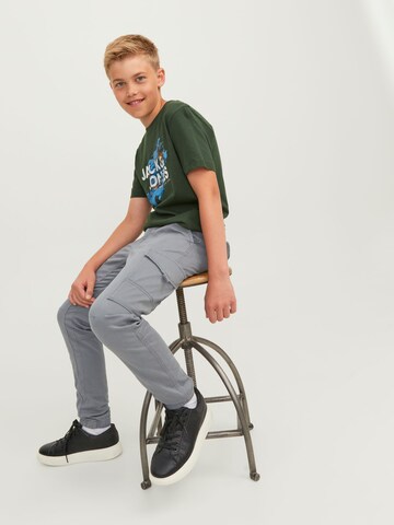 Jack & Jones Junior Tapered Broek 'JNRPau JJFlake' in Grijs