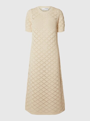 SELECTED FEMME Knitted dress in Beige