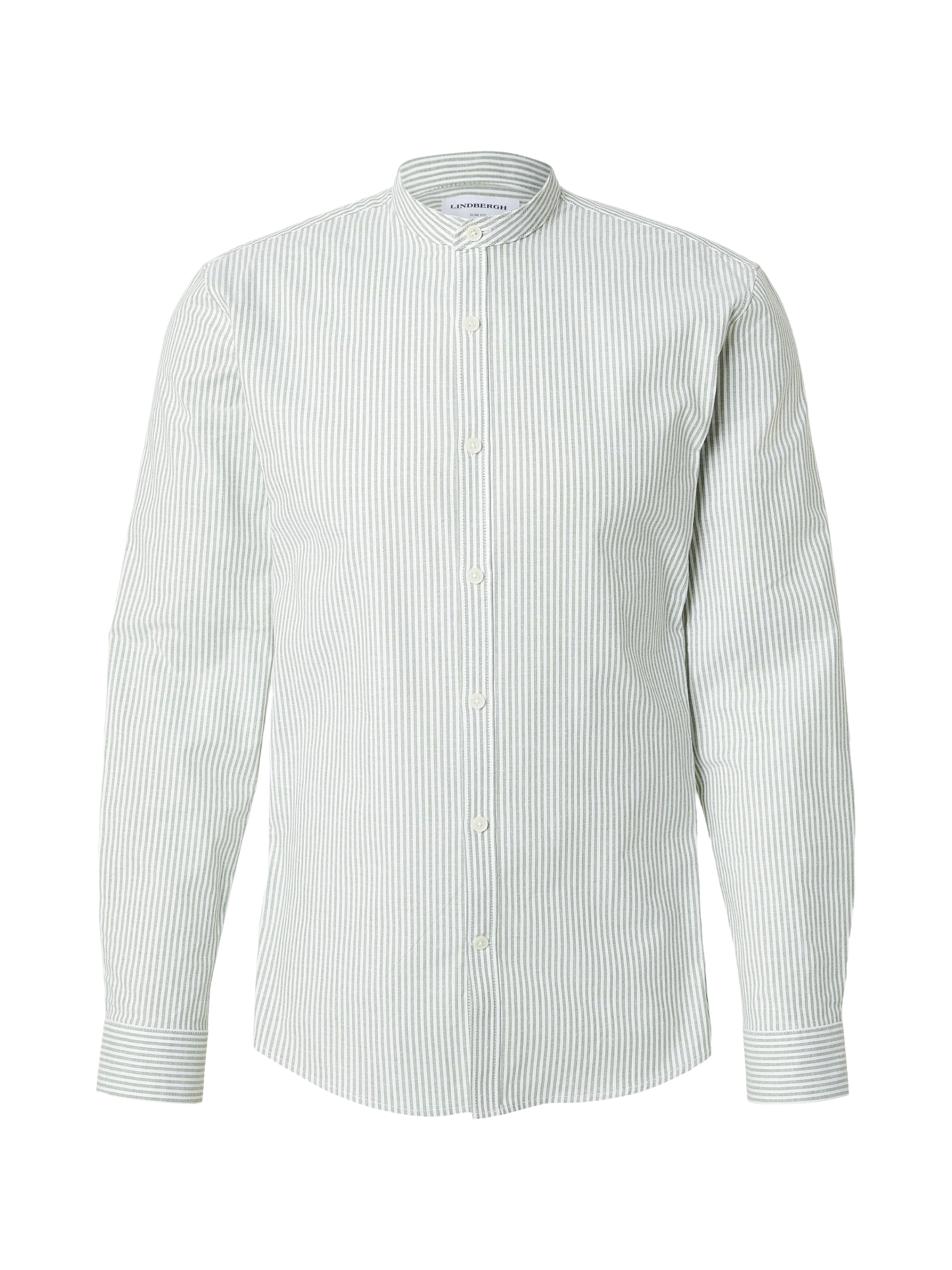 Lindbergh Regular fit Πουκάμισο 'Manderin' σε πράσινο: μπροστά