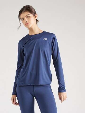 new balance Functioneel shirt 'Essentials' in Blauw: voorkant