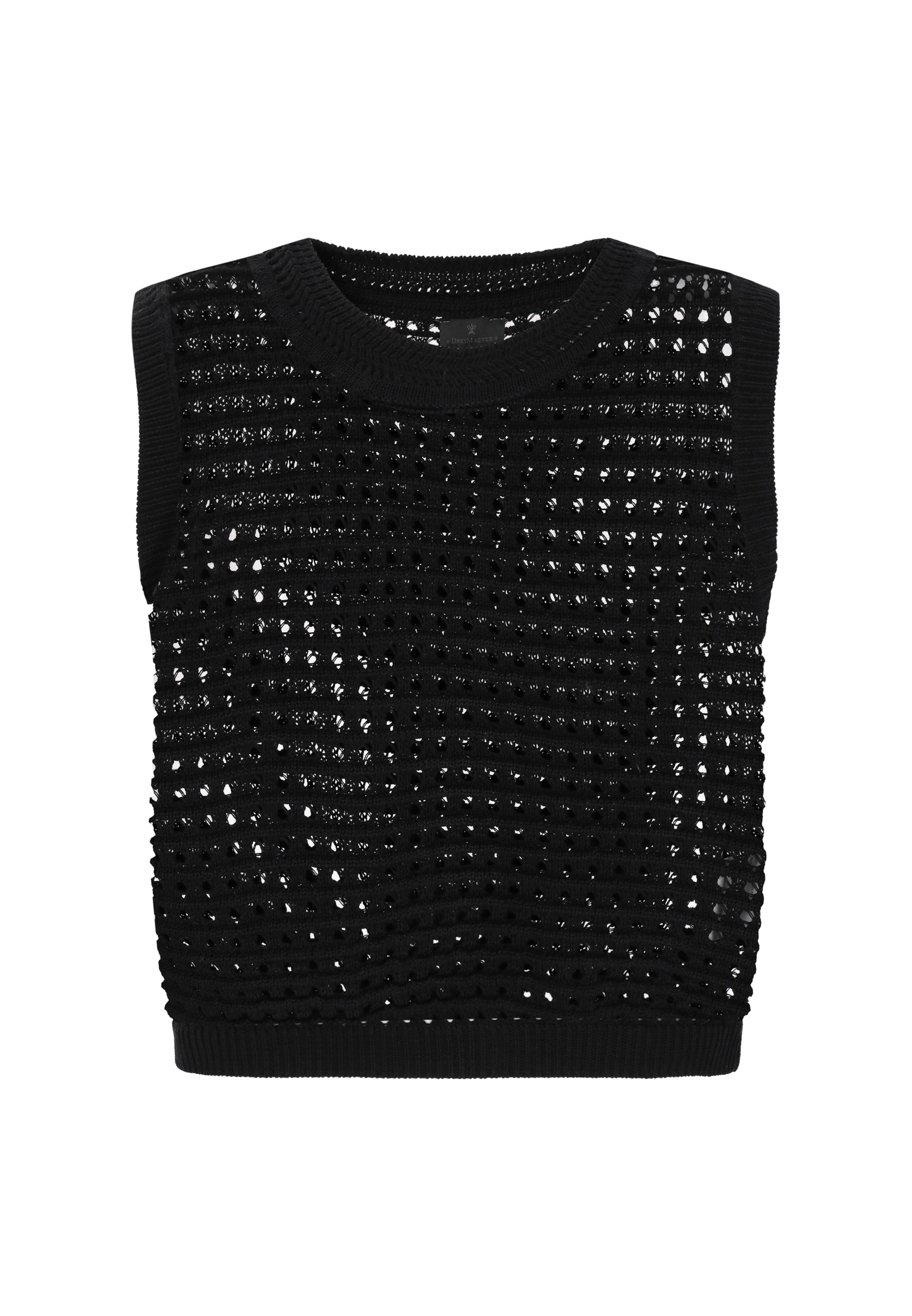 DreiMaster Klassik Weste in Schwarz: Vorderseite