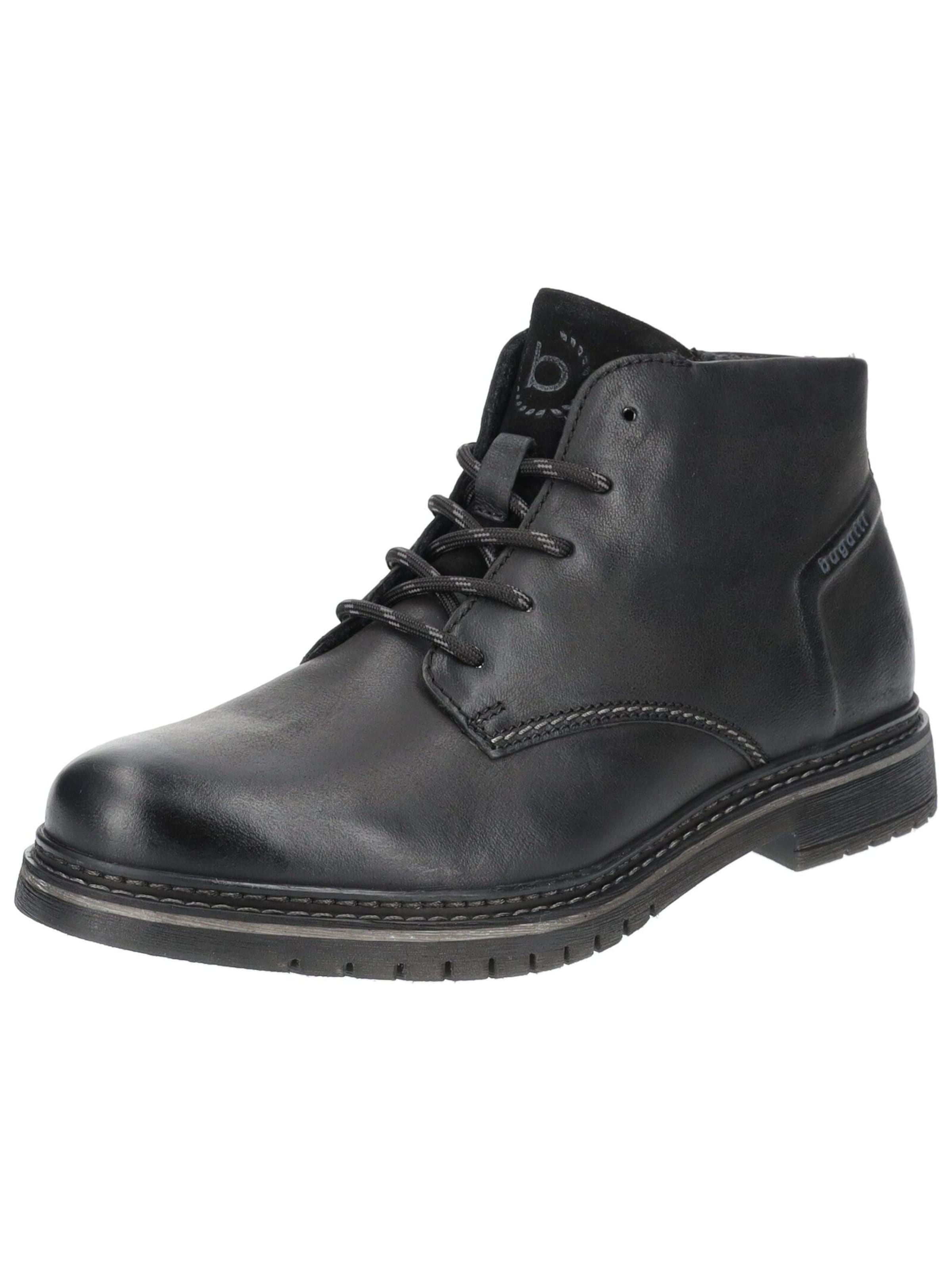 bugatti Lace-Up Boots in Black: front