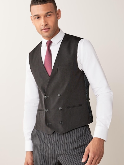Next Suit vest in Mottled black, Item view